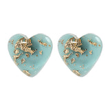 Fashion Sequins Heart Shape Charm Ear Stud Earrings Women Banquet Jewelry Gift