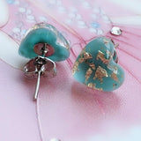 Fashion Sequins Heart Shape Charm Ear Stud Earrings Women Banquet Jewelry Gift