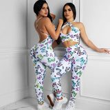 Charyzmat-ic Expressions Butterfly Sleeveless Halter 2 PC set