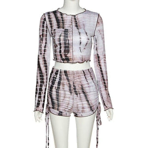 Charyzmat-ic Expressions Tie Dye Biker Shorts 2 Pieces Set