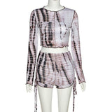 Charyzmat-ic Expressions Tie Dye Biker Shorts 2 Pieces Set